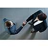 business people shaking hands make deal and sign contract