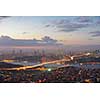 Istanbul Turkey Bosporus Bridge on sunset
