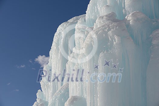 ice and snow at winter nature background