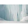 ice and snow at winter nature background