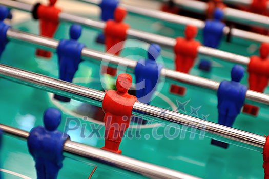 A game of table soccer A game of table soccer