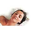 beautiful woman have massage at spa and wellness center