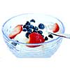 Healthy breakfast of yogurt and fresh berries