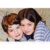 Portrait of brother and sister