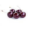 Fresh cherries on white background