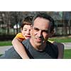 Portrait of father and son