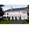 Beautiful mansion in grey and white color