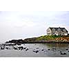 House on ocean shore in Perkins Cove, Maine