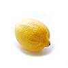Whole lemon on white background