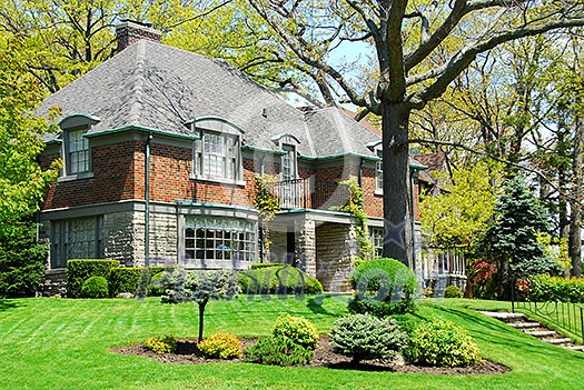 Luxuty two-storey house with beautiful landscaping Luxuty two-storey house with beautiful landscaping