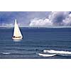 Sailboat in ocean