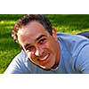 Portrait of a laughing happy man