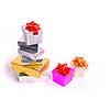 Gift boxes on white background