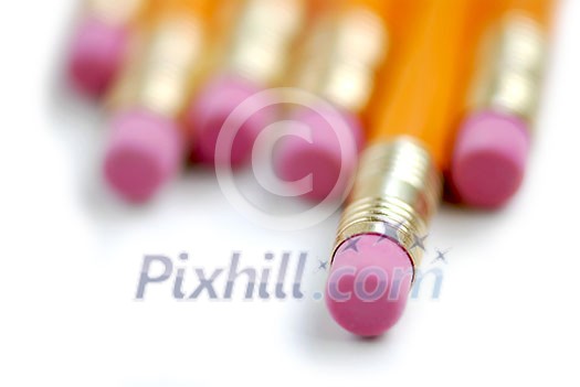 Pencils macro on white background Pencils macro on white background