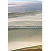 Aerial view of Atlantic ocean at low tide near Mont Saint Michel abbey in France. Background.