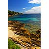 Scenic view of Mediterranean coast of French Riviera