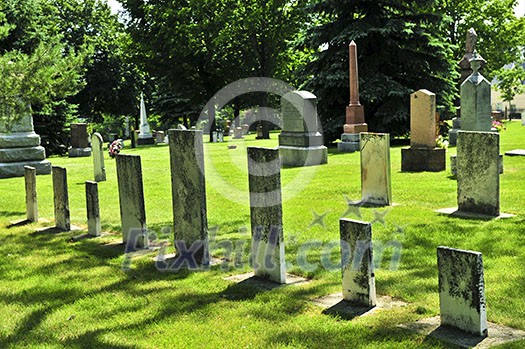 Tombstones at the old cemetery in Ontario, Canada Tombstones at the old cemetery in Ontario, Canada