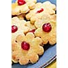 Fresh shortbread cookies served on a plate