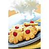Fresh shortbread cookies served on a plate