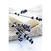 Bar of natural aromatherapy soap with dried lavender