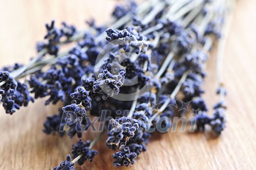 Bunch of dried lavender herb close up Bunch of dried lavender herb close up