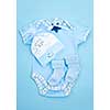 Blue infant boy clothing for baby shower