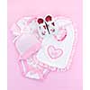 Pink infant girl clothing for baby shower
