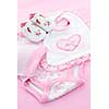 Pink infant girl clothing for baby shower