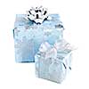 Two wrapped christmas gift boxes isolated on white background