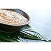 Natural body care green tea scrub closeup