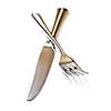 Fork and knife isolated on white background