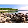 Rocks in clear water of Georgian Bay at Bruce peninsula Ontario Canada