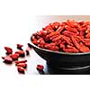 Full bowl of red dried goji berries