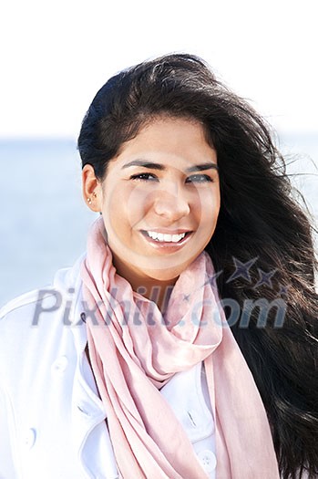 Portrait of beautiful smiling native american girl Portrait of beautiful smiling native american girl
