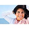Portrait of beautiful smiling confident native american girl
