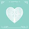 vector white heart vintage card design 