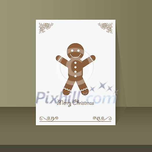 vector christmas cookies on vintage card vector christmas cookies on vintage card
