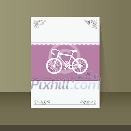 vector retro bicycle vintage card design vector retro bicycle vintage card design