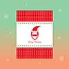 vector merry christmas vintage card design 