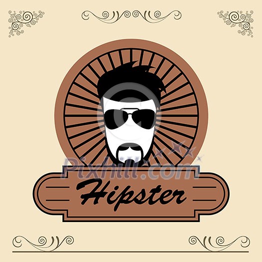 vector character cartoon hipster style vector character cartoon hipster style