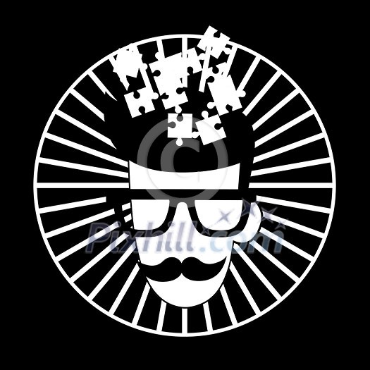 vector concept idea brain man and jigsaw puzzle vector concept idea brain man and jigsaw puzzle