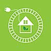 green home power efficiency vector icon  