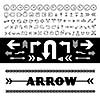 thin line arrow icons set 