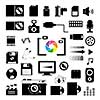vector technology and storage icons set 