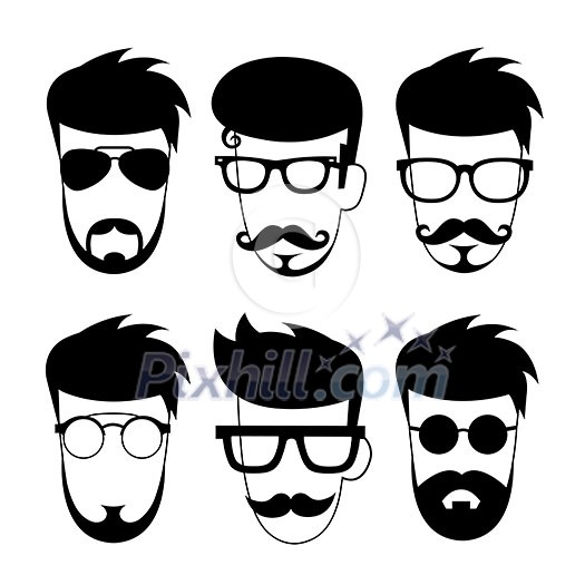 vector character cartoon hipster style vector character cartoon hipster style
