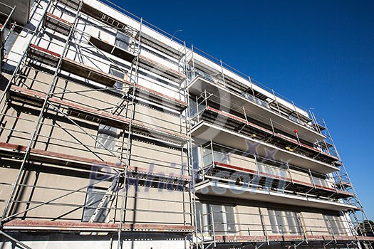 Residential building construction site Residential building construction site