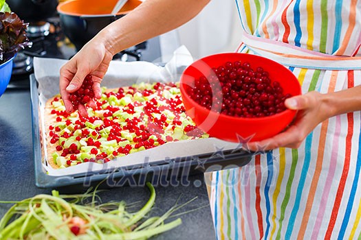 Young woman cooking in her modern kitchen (shallow DOF; color toned image) Young woman cooking in her modern kitchen (shallow DOF; color toned image)