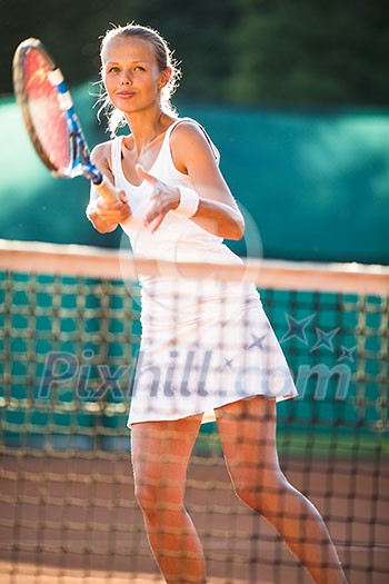 Portrait of a pretty young tennis player Portrait of a pretty young tennis player