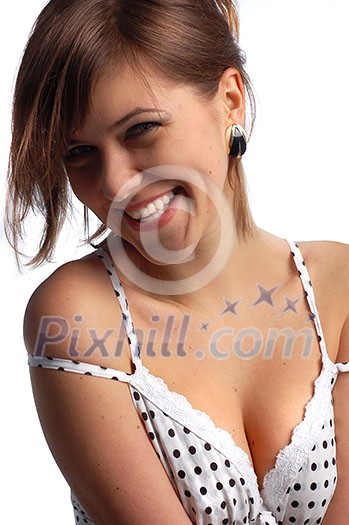 Happy smiling girl isolated on white Happy smiling girl isolated on white