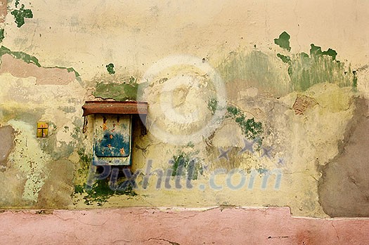 rusty mailbox on old wall rusty mailbox on old wall